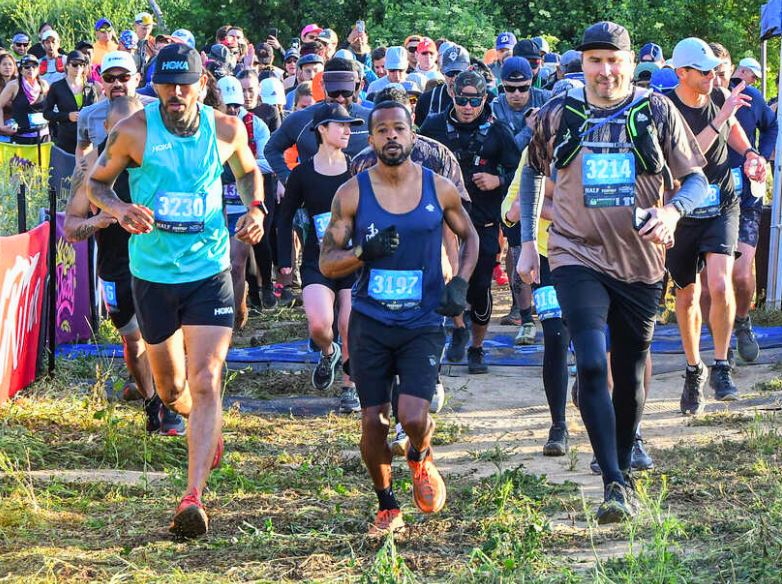 Coach Keith Kilgore runs a race in Los Angeles